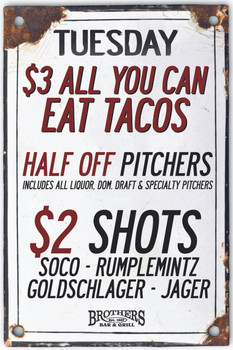 Six 24x36 double side coro signs with top corner grommets for Lawrenceville Brother's Bar and Grill Six 24x36 double side coro signs with top corner grommets for Lawrenceville Brother's Bar and Grill