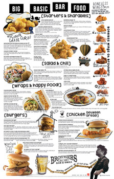 Nine one sided sandwich board signs for various Brother's locations