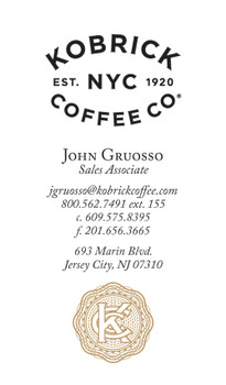 Three sets of 500 2x3.5 two sided Kobrick 14pt uncoated business cards, ship Three sets of 500 2x3.5 two sided Kobrick 14pt uncoated business cards, ship
