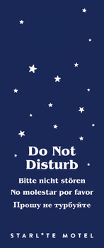 500 1/1 (blue/red) 12pt matte finish hole-and-slit door hangers, 8.5x3.5, ship