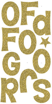 Seven sheets shape cut coro glitter gold alphabet, ship Seven sheets shape cut coro glitter gold alphabet, ship