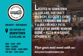 Two-thousand five-hundred double sided matte finish 4x6 postcards on 16pt, for Masthead Brewery Cleveland Two-thousand five-hundred double sided matte finish 4x6 postcards on 16pt, for Masthead Brewery Cleveland