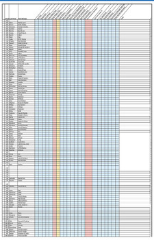 2020 Doulbe Sided 18x28 Cardstock Check In Checklist for Huron OH