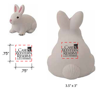 One-thousand rabbit squeezies with CWRU stakced logo in black printed as shown below, 2 day rush One-thousand rabbit squeezies with CWRU stakced logo in black printed as shown below, 2 day rush