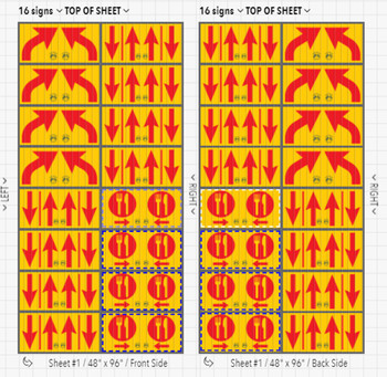 Sixteen 24x12 10mm coro double sided signs, 3 versions AND one 13oz vinyl banner with 3" pole pockets top and bottom, 44x144 Sixteen 24x12 10mm coro double sided signs, 3 versions AND one 13oz vinyl banner with 3" pole pockets top and bottom, 44x144