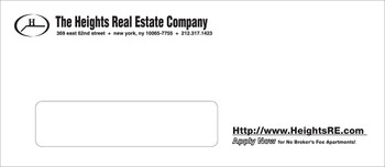 Five-thousand #10 standard window, 24# white wove, OSSS, with black print on face ship