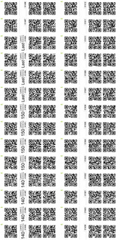 Sixty-two 48x96 sheets cut into 28 pieces each with various QR codes, ship Sixty-two 48x96 sheets cut into 28 pieces each with various QR codes, ship