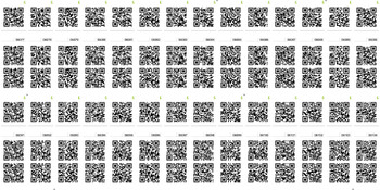 Eighteen QR code sheets, ship Eighteen QR code sheets, ship