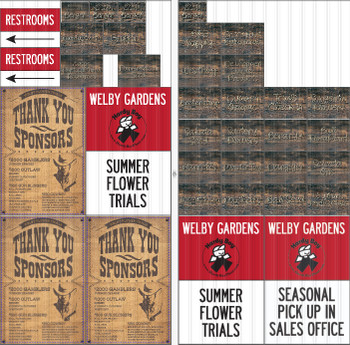 Two sheets single sided coro signs, ship to arrive Tuesday Aug 9