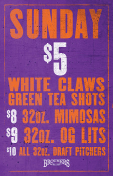 Six single sided 28x44 SB signs, no grommets, ship to DT Indy Six single sided 28x44 SB signs, no grommets, ship to DT Indy