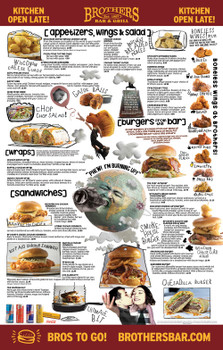 One 28x44 single sided coroplast signs with ship, 23_Brothers_Menu_SBSign-15 One 28x44 single sided coroplast signs with ship, 23_Brothers_Menu_SBSign-15