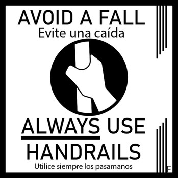 Handrails for Bldg 600: 5C, 5D, 5F, ship, NO HOLES, NO ADHESIVE Handrails for Bldg 600: 5C, 5D, 5F, ship, NO HOLES, NO ADHESIVE