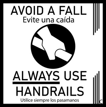 608 HANDRAIL SIGNS: 6C 6D 5F, ship