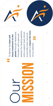 One ACM sheet with a 39x72 ACM mission statement and 2 round man 24" circles, ship One ACM sheet with a 39x72 ACM mission statement and 2 round man 24" circles, ship