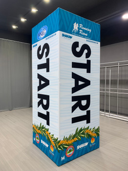 Two 3'x10' tension fabric 4 sided towers, ship