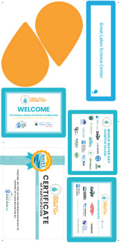 Signage and cards for world wide water day 2026, proof sent by email