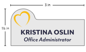 One magnetic full color name badge on bubble shape, ship included
