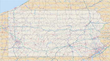 pennsylvania map poster backer