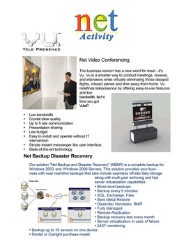 net activity newsletter