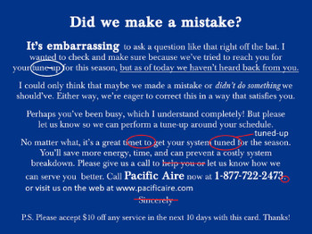 pac aire mistake back