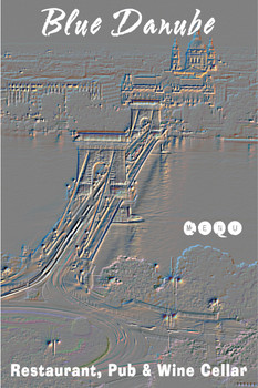 Blue Daube menuB laminated