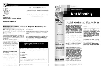 Net Activity newsletter out