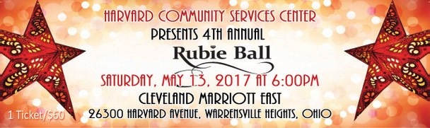 Numbered Tickets for Rubie Ball 2017