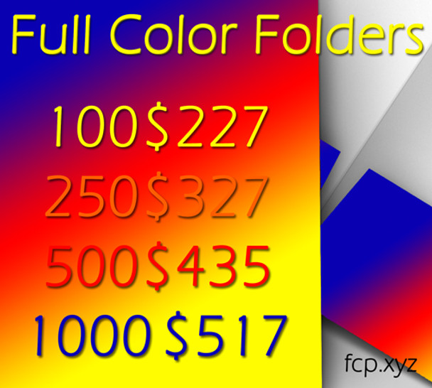 Full Color Folder with Matte Finish Pricing