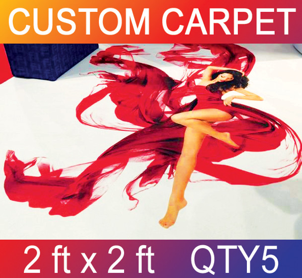 Skid Resistant Full Color Carpet 2 ft x 2 ft QTY5