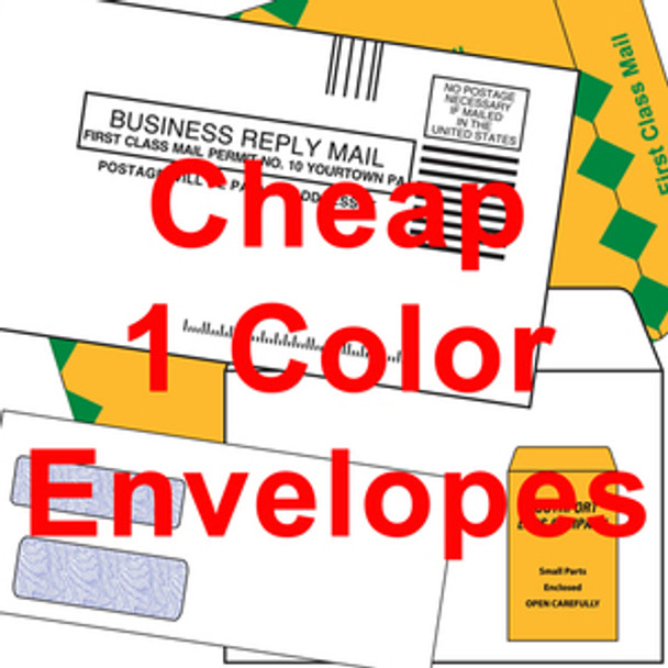 cheap 1 and 2 color envelopes