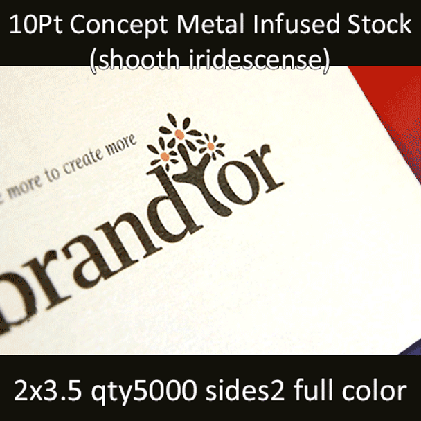 10Pt Concept Metal Infused Cards Full Color Both Sides 2x3.5 Quantity 5000