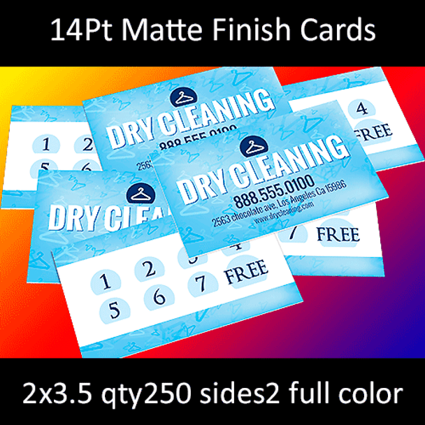 14Pt Matte or Gloss Coated Synthetic Cards Full Color Both Sides 2x3.5 Quantity 250