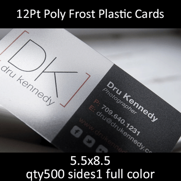 Postcards, Plastic, Poly Frost, 14Pt, 5.5x8.5, 1 side, 0500 for $211