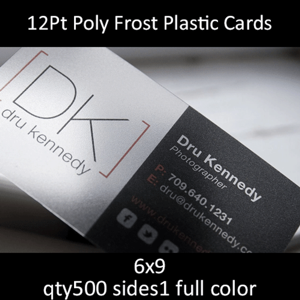 Postcards, Plastic, Poly Frost, 14Pt, 6x9, 1 side, 0500 for $239