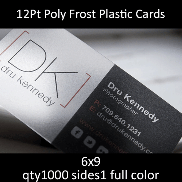 Postcards, Plastic, Poly Frost, 14Pt, 6x9, 1 side, 1000 for $345