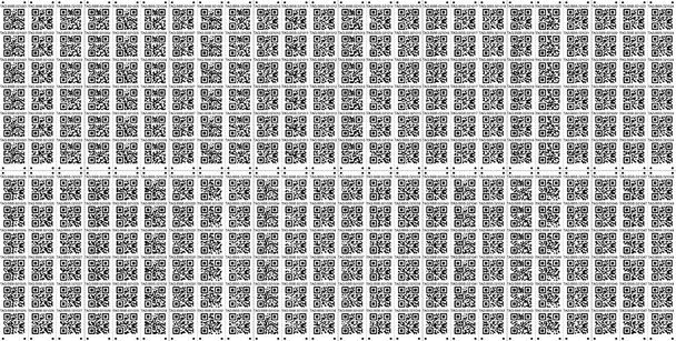 Fifty 48x96 qr code sheets cut into 48 pieces each with 4 holes, ship