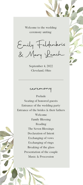 One-hundred 4x9 wedding invites with matte finish, ship