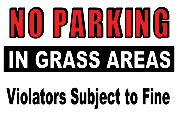 Three "No Parking" and one each of two other 18x24 double sided coroplast signs with H-frames, ship