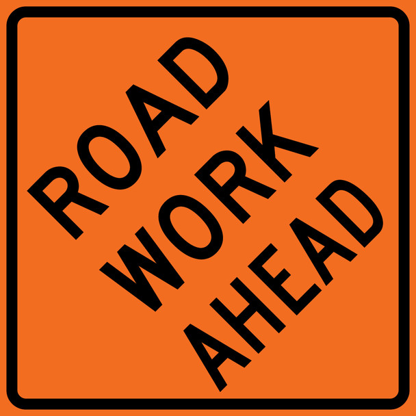 ORANGE CORO: Road Work Ahead qty 50; Raised Structures Ahead qty 15; Bump qty 10, ship, one side print