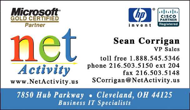 net activity business card