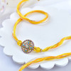 Royal Kundan Rakhi with Yellow Thread
