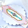 Multicolor Peacock Motif Designer Rakhi