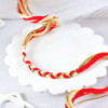 Sacred Red and Gold Braided Rakhi (Loose)