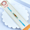 Sky Blue Rudraksha Elegance Rakhi