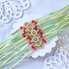 Kavya Mint Blossom Designer Rakhi (Loose)