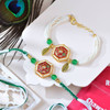Premium Meenakari Bhaiya Bhabhi Rakhi Set with Pearl Bracelet