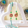 Premium Meenakari Bhaiya Bhabhi Rakhi Set with Pearl Bracelet