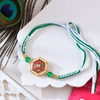 Premium Meenakari Bhaiya Bhabhi Rakhi Set with Pearl Bracelet