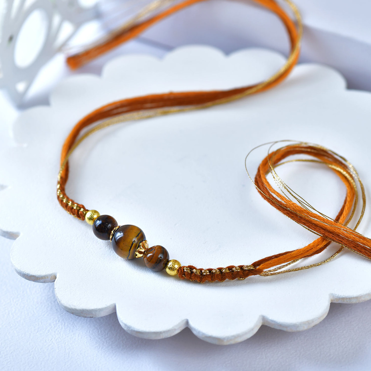 Single Rakhi Original Original Tiger Stone Rakhi (Loose) - KavyaRakhi.com