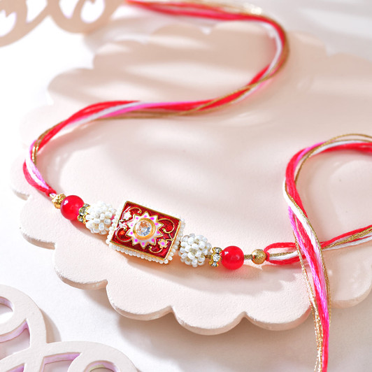 Golden Bloom Rakhi